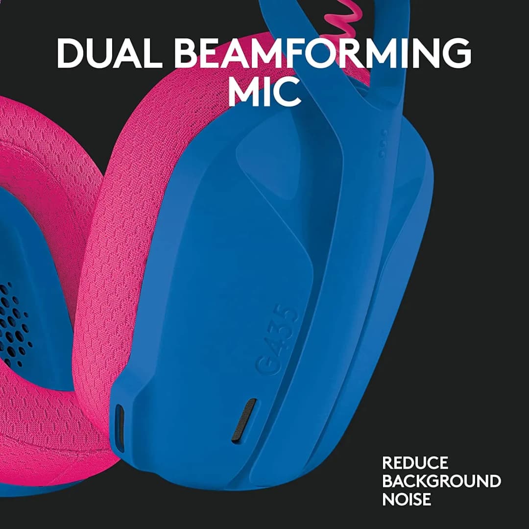 سماعة رأس الألعاب اللاسلكية Logitech G435 مع صوت محيطي افتراضي عبر البلوتوث وزمن وصول منخفض وعمر بطارية طويل ومريحة للارتداء - 4