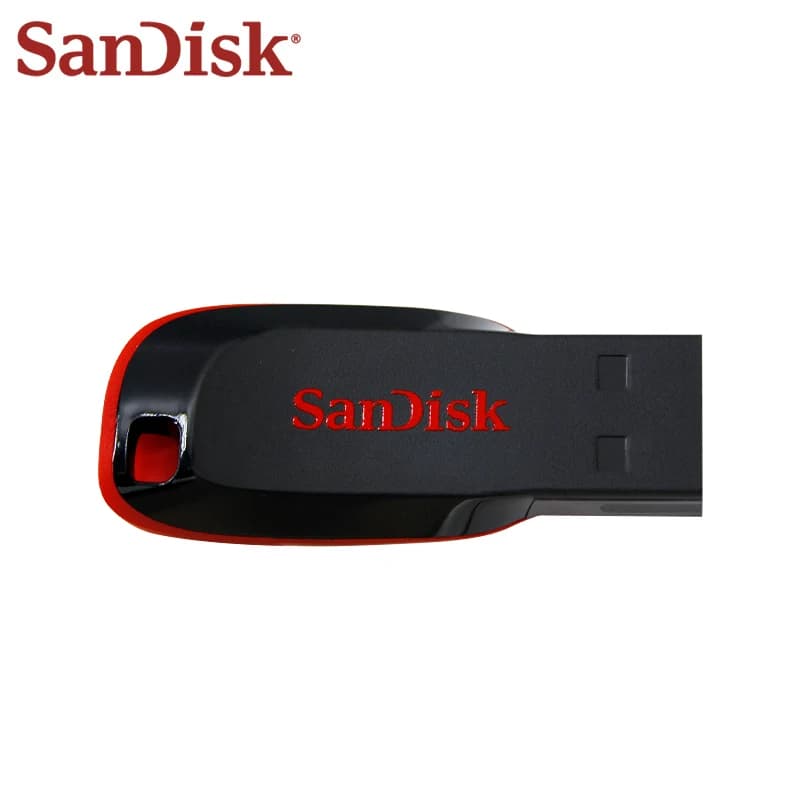 SanDisk Super Mini USB 2.0 Flash Drive بسعة 16 جيجابايت و32 جيجابايت و64 جيجابايت و128 جيجابايت، CZ50، فلاش درايف أصلي للكمبيوتر والتلفزيون والصوتيات في السيارة