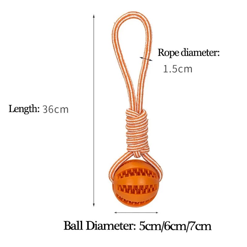 Leash dog toy Rubber leaky ball Pet products Grinding teeth cleaning teeth bite resistant Large, small dog interactive toy - 2