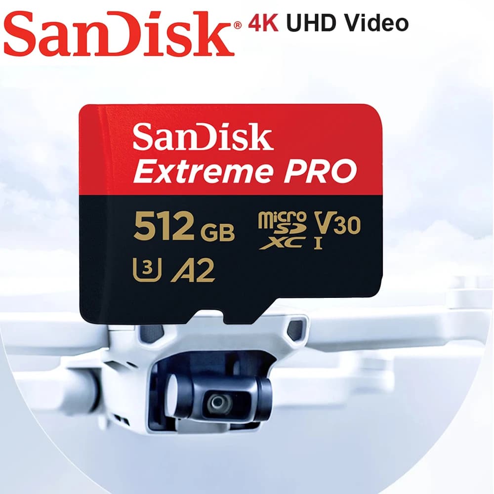 بطاقة الذاكرة Sandisk Extreme Pro SD - سعات متعددة، فئة U3 V30 A2، تدعم 4K، متوافقة مع الهواتف والكاميرات - 4