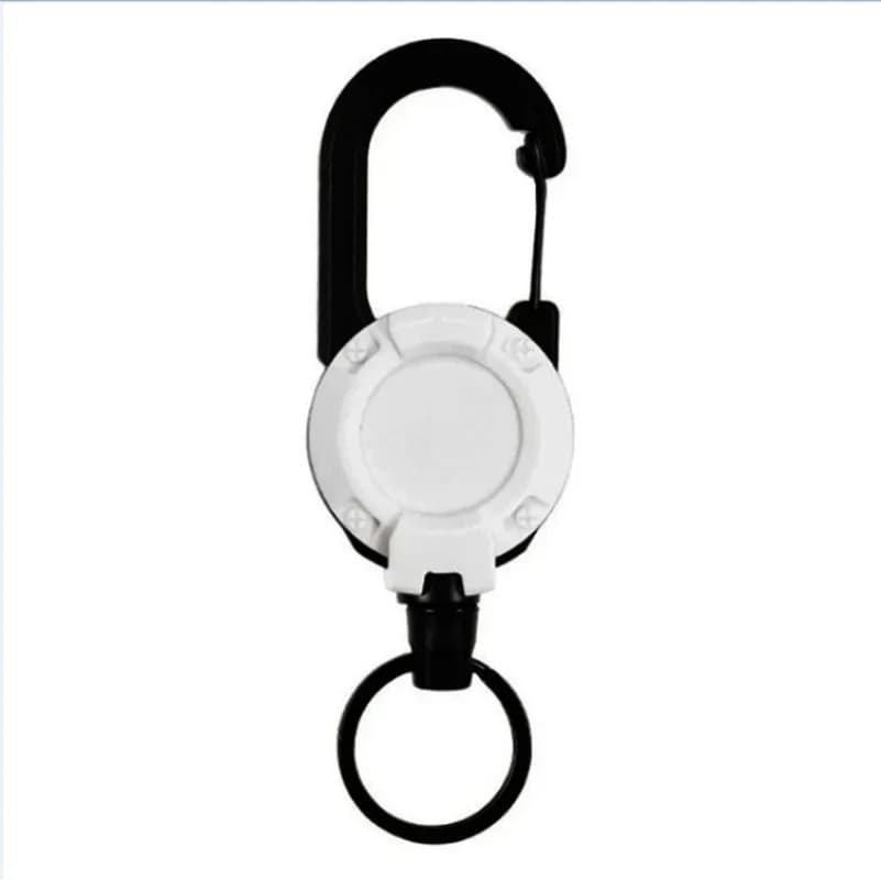 Retractable Heavy Duty Pull Reel Carabiner Key Chains Strong Steel Wire Rope Buckle Spring Key Ring Outdoor Sporty Keychain Tool - 3