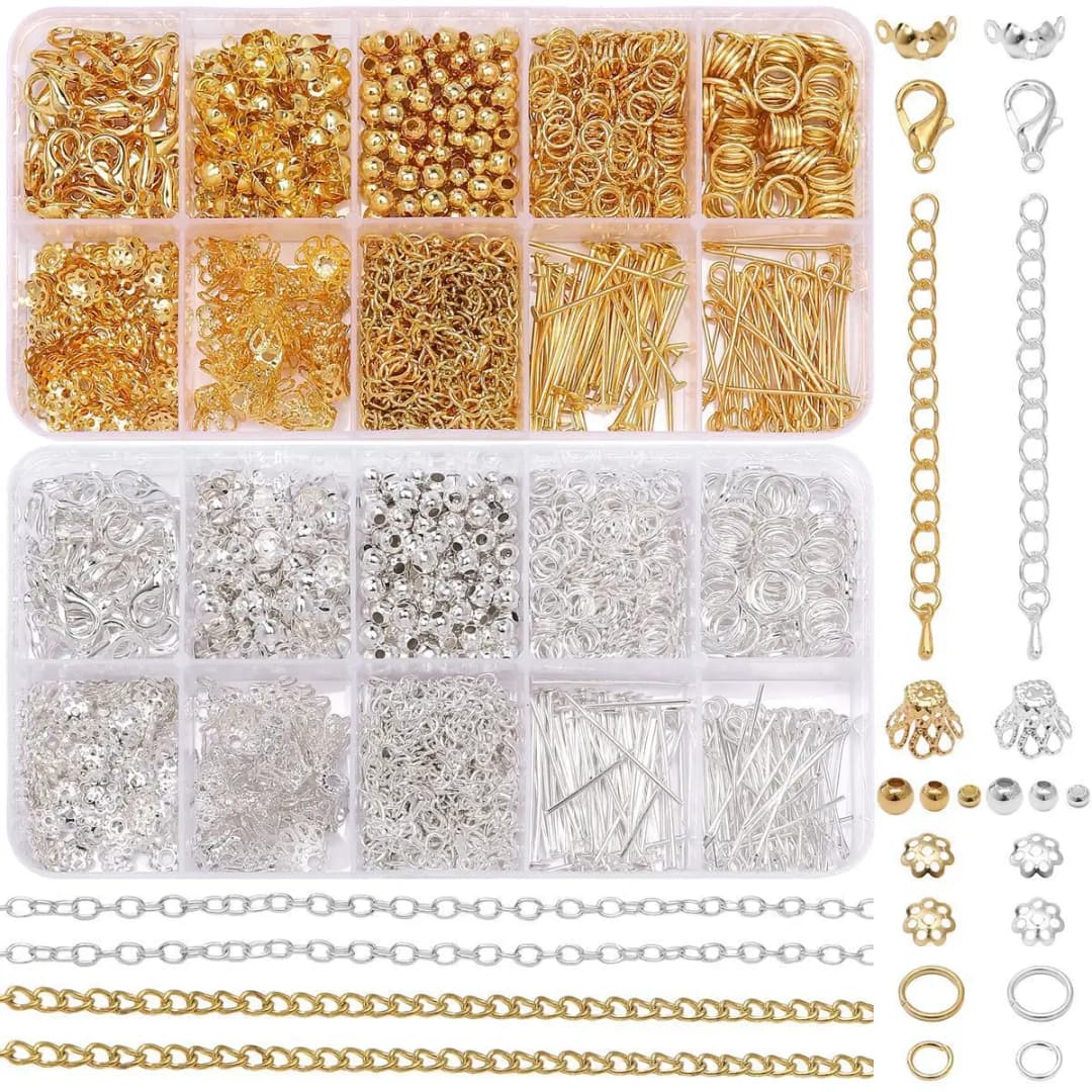 1 مجموعة/حقيبة صنع المجوهرات كاتب كيت أقراط قلادة النتائج DIY الخرز مجوهرات اكسسوارات مناسبة للبالغين والمبتدئين