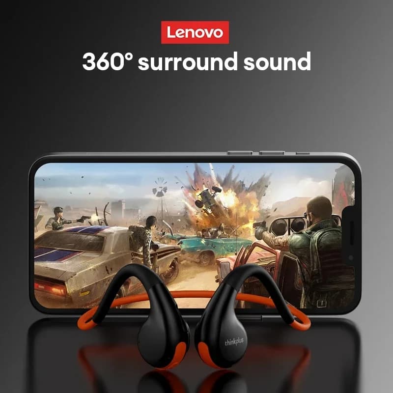 Lenovo-X7 التوصيل الهواء سماعة ، سماعات بلوتوث لاسلكية 5.3 ، التوصيل العظام ، سماعة الرياضة ، في الهواء الطلق سماعات الأذن ميك ، الأصلي - 4