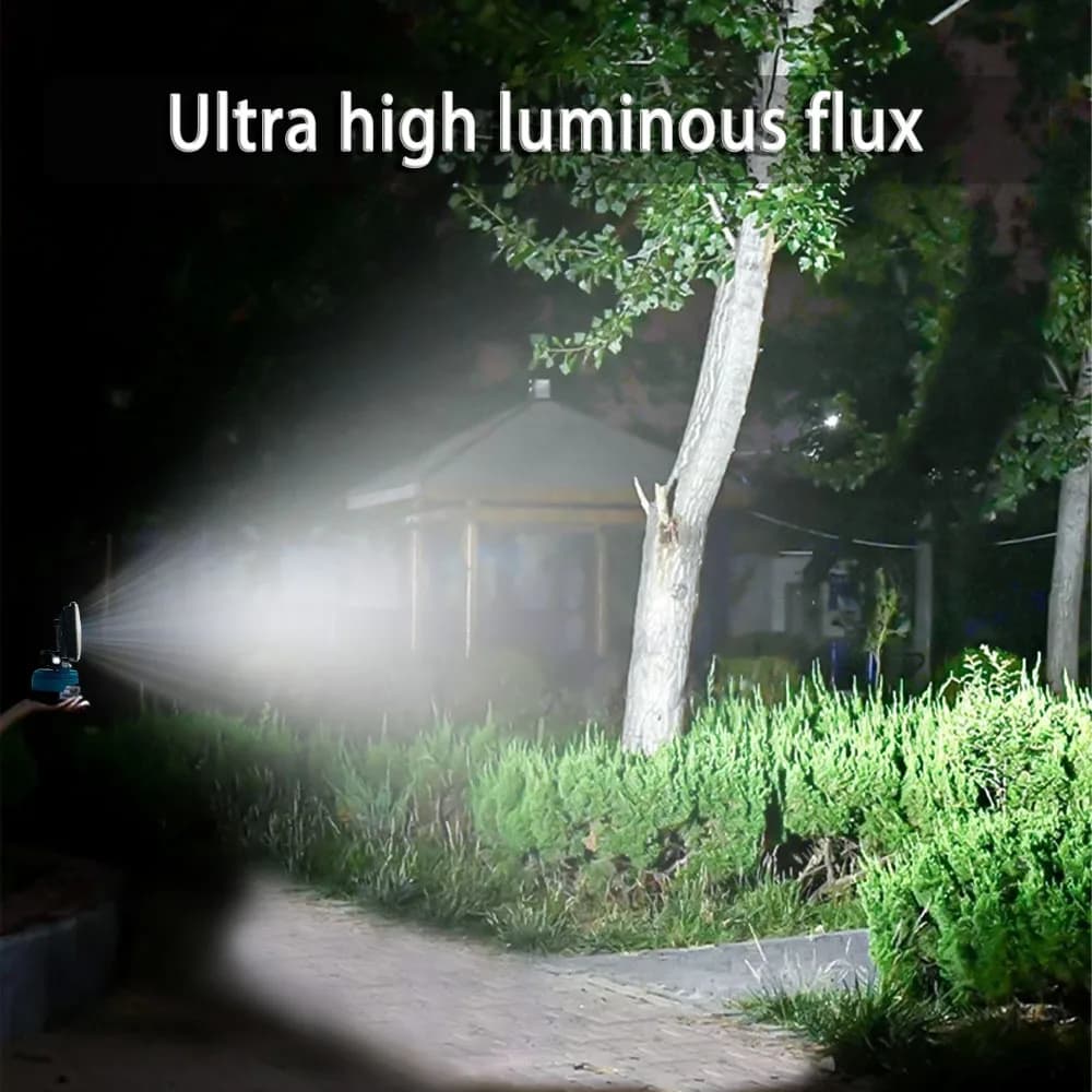 مصباح عمل LED مقاس 3/4/8 بوصة لبطارية ماكيتا 14.4V 18V Li-ion مع كشاف USB خارجي وفانوس تخييم وإضاءة طوارئ - 5