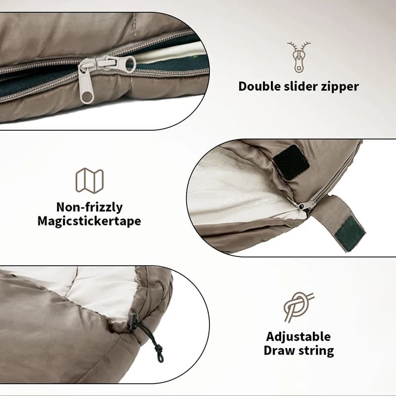 Naturehike Sleeping Bag MJ300 -1℃ Lightweight MJ600 -12℃ Mummy Sleeping Bag Outdoor Camping Cotton Winter Sleeping Bag - 6