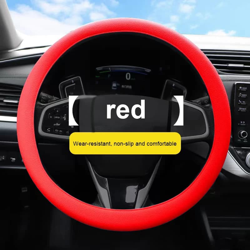 Car Summer Universal Silicone Steering Wheel Cover Elastic Glove Cover Texture Soft Multi Color Auto Decoration DIY Accessories - 5