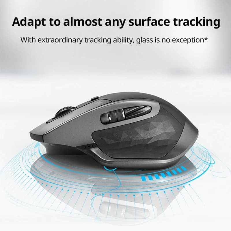 ماوس Logitech MX Master 2S لاسلكي، 4000 DPI، اتصال ثنائي الوضع، تصميم مريح، بطارية طويلة الأمد، للاستخدام المكتبي - 3
