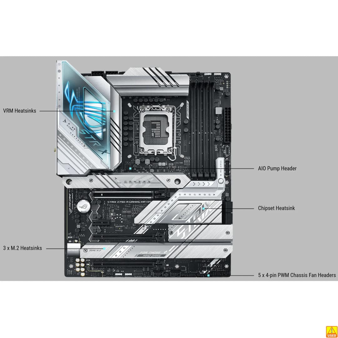 لوحة أم أسوس ROG STRIX Z790-A للألعاب، مقبس LGA1700، ذاكرة DDR4 حتى 5333 ميجاهرتز (OC)، شريحة Z790، ATX - 4