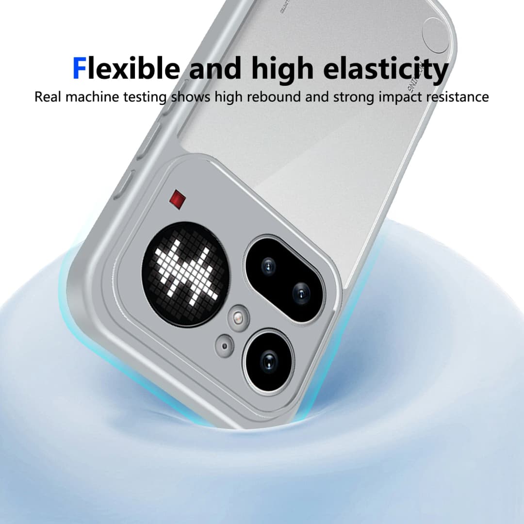غطاء Nothing Phone 4A Pro A069P وسادة هوائية مقاوم للصدمات إطار سيليكون شفاف غطاء خلفي غير لامع غطاء صلب لـ Nothing Phone 4A Pro - 5
