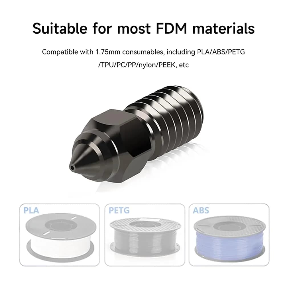 مجموعة فوهة Creality Ender 3 V3 SE فوهة فولاذية صلبة عالية السرعة 0.2/0.4/0.6/0.8/1.0 مم طابعة ثلاثية الأبعاد لـ Ender3 V3 SE/Ender 7/Ender 5 - 3