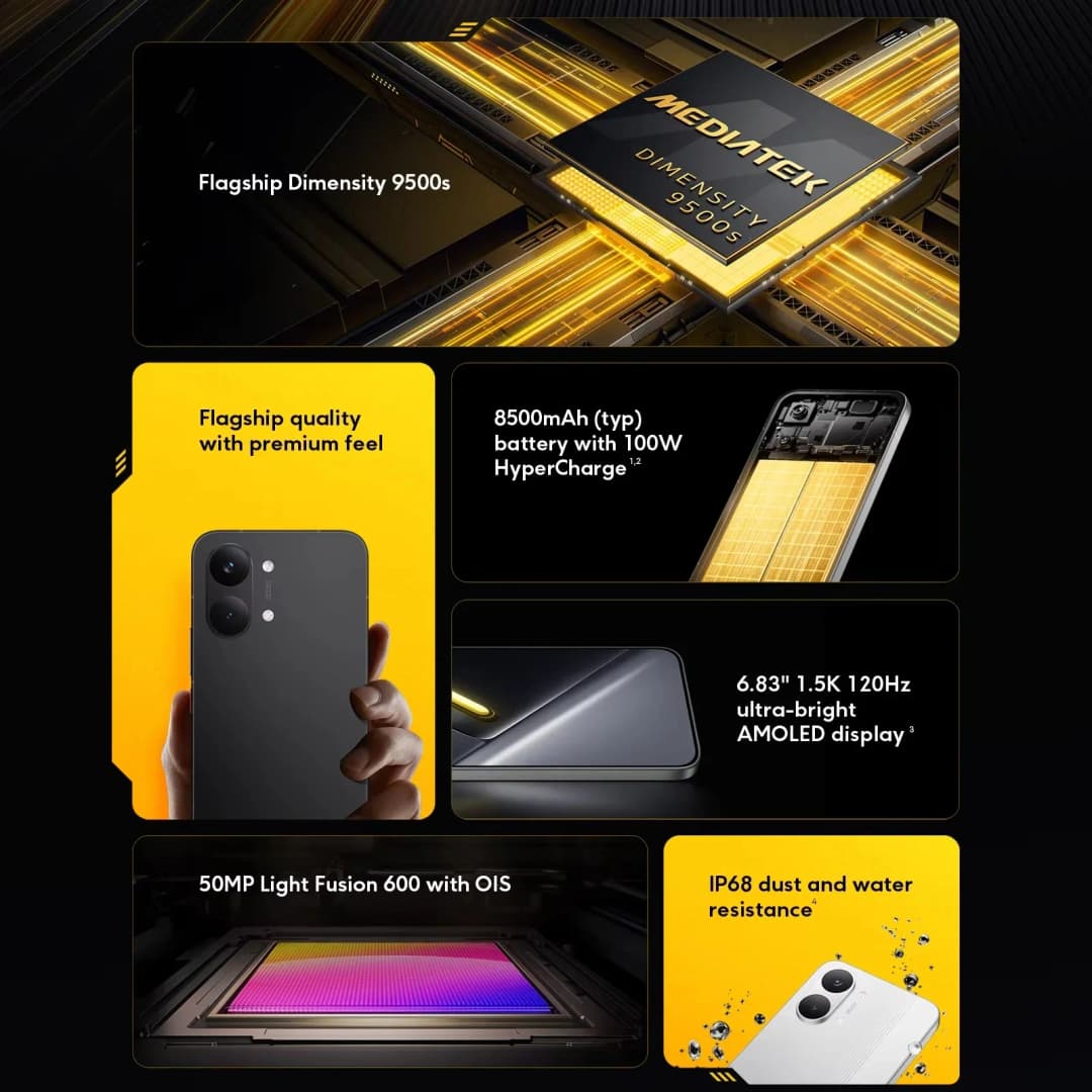 هاتف Xiaomi POCO X8 Pro Max 2026 نسخة عالمية، بطارية 8500mAh، شاشة 6.83 بوصة 1.5K بمعدل تحديث 120Hz، معالج Dimensity 9500s - 2