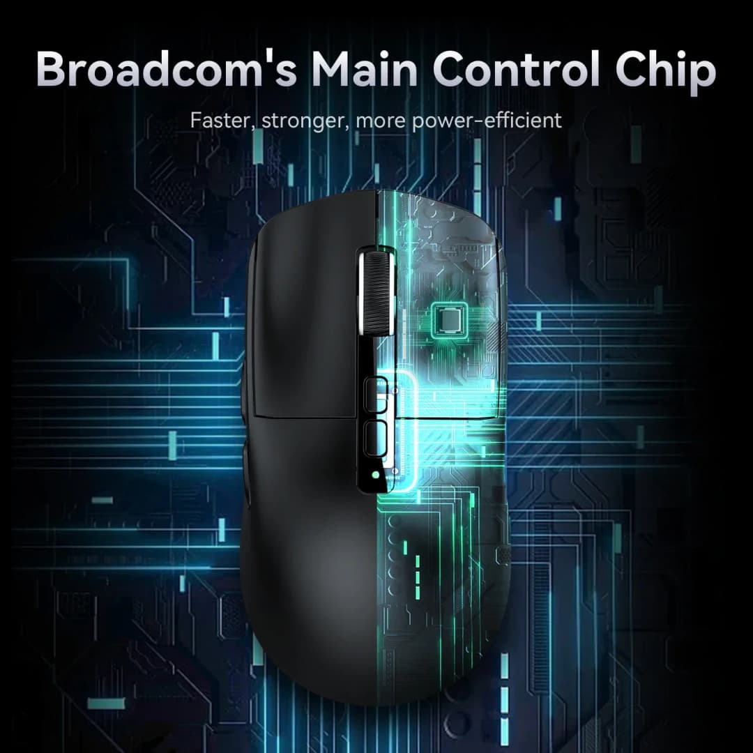 ماوس أتاك شارب X6، بلوتوث ثلاثي الوضع، PAW3395، قاعدة شحن مغناطيسية تعمل باللمس RGB، ماوس ألعاب ماكرو - 5