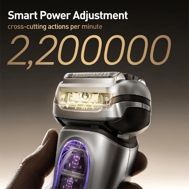 ماكينة حلاقة كهربائية Braun 9-9719s شفرة متبادلة رأس عائم حلاقة مبللة وجافة شحن سريع فولاذ مقاوم للصدأ - 3