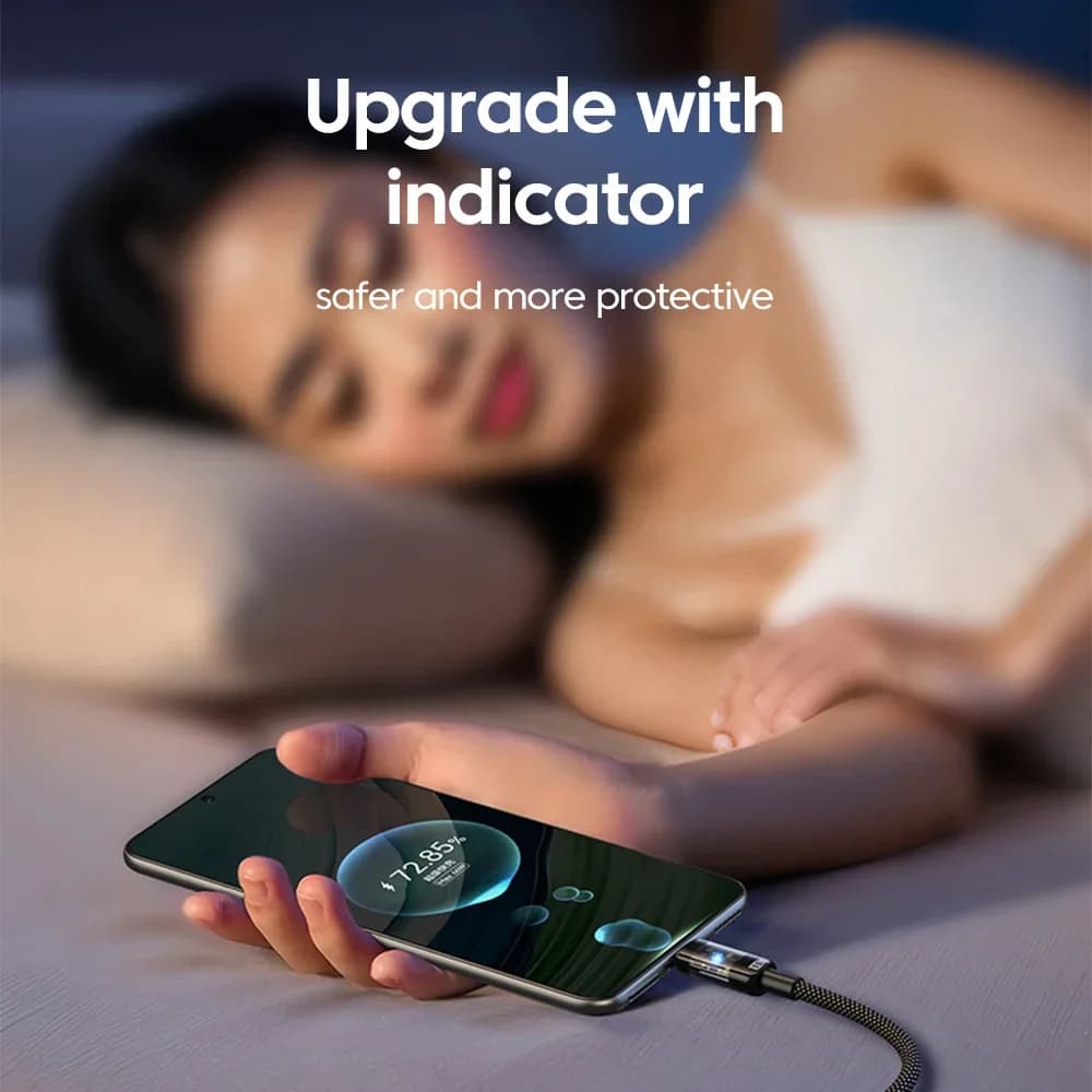 كابل شحن سريع NNBILI 240 واط من نوع USB C، كابل نايلون مضفر شفاف من نوع C، شاحن عالي السرعة لهواتف Samsung وHuawei وMi - 6