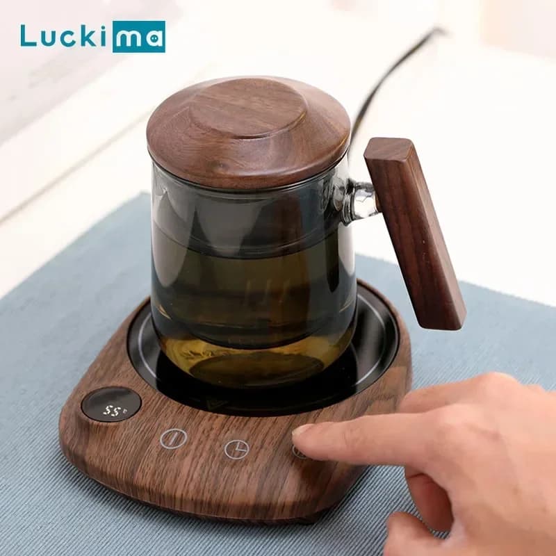 لوحة تسخين مشروبات كهربائية بقوة 200 واط - 5 إعدادات حرارة مع مؤقت وإيقاف تلقائي