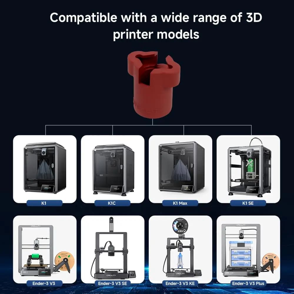 غطاء سيليكون Creality الرسمي K1C/K1/K2، غطاء سيليكون لـ MK8/MK9/CR10/Ender 3/Ender 5/Ender7 قطع طابعة ثلاثية الأبعاد - 4