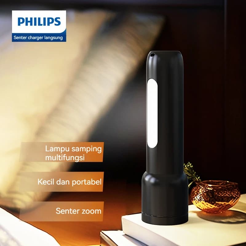 Philips كشاف Sfl 1123 EDC محمول قابل لإعادة الشحن LED للجميع للدفاع الشخصي والتخييم والمشي لمسافات طويلة