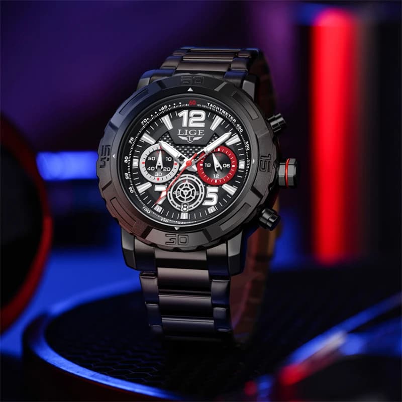LIGE 2026 Mens Watches Top Brand Luxury Business Men Watch Chronograph Male Clock Men Quartz Wristwatches Relogio Masculino+BOX - 4