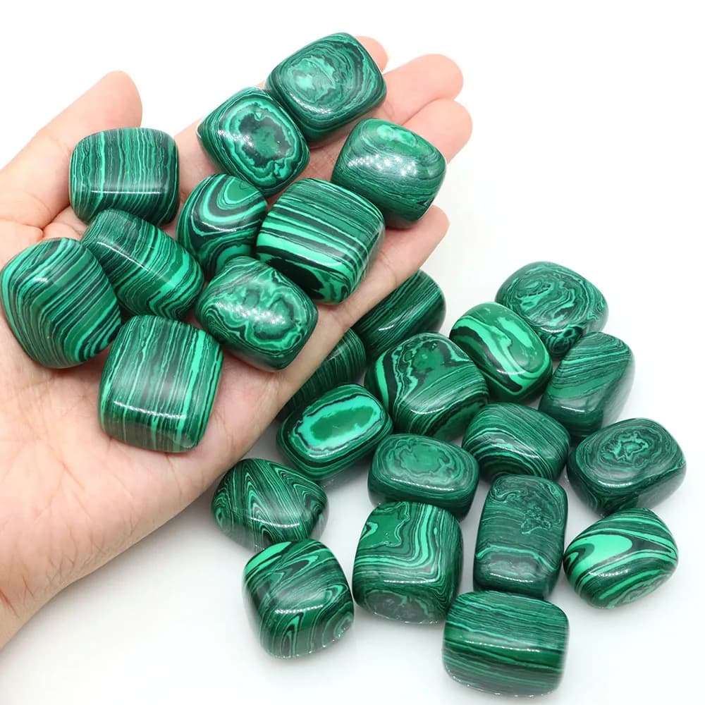 Malachite Turquoise Natural Tumbled Stone Healing Crystal Reiki Bulk Gem Quartz Mineral Specimen Tank Aquarium Garden Home Decor - 2
