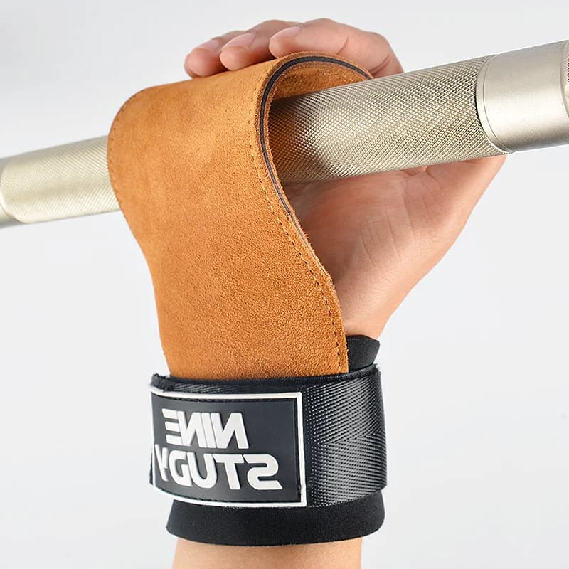 1Pair Gym Pull-Up Grip Strap Wrist Straps Anti-Slip Weight Power Belt Lifting Pads Deadlift Workout Palm Protection Gloves - 2