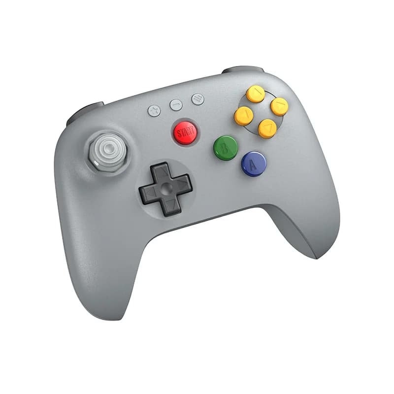 وحدة تحكم لاسلكية 8BitDo 64 بتردد 2.4 جيجاهرتز - متوافقة مع جهاز N64 الأصلي وأنظمة التشغيل - 2