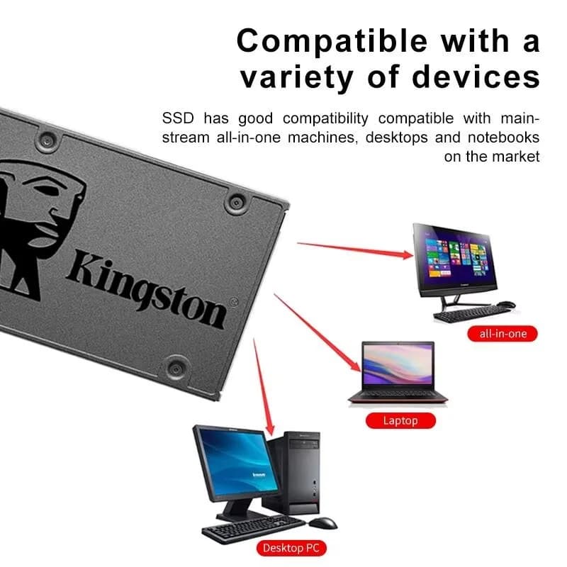 كينجستون إس إس دي KC600 512 جيجابايت 256 جيجابايت 1 تيرابايت 2 تيرابايت A400 120 جيجابايت 240 جيجابايت 480 جيجابايت 960 جيجابايت ساتا III 2.5 محرك أقراص صلبة داخلي إس إس دي - 4
