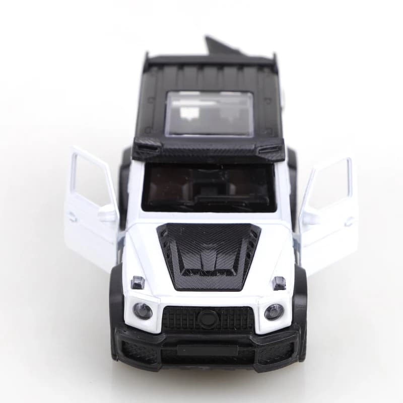 1/43 scale die-cast metal new Little G pullback off-road vehicle, three-door alloy model, boy's toy, decoration. - 3