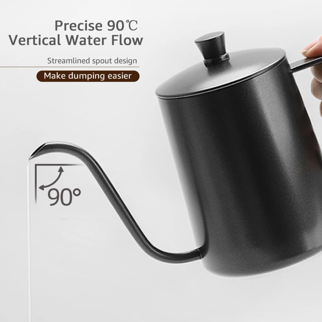 350/600ML Pour Over Coffee Kettle Gooseneck Kettle Spout Coffee Pots tainless Steel Gooseneck Drip Kettle Swan Neck Thin Mouth - 4