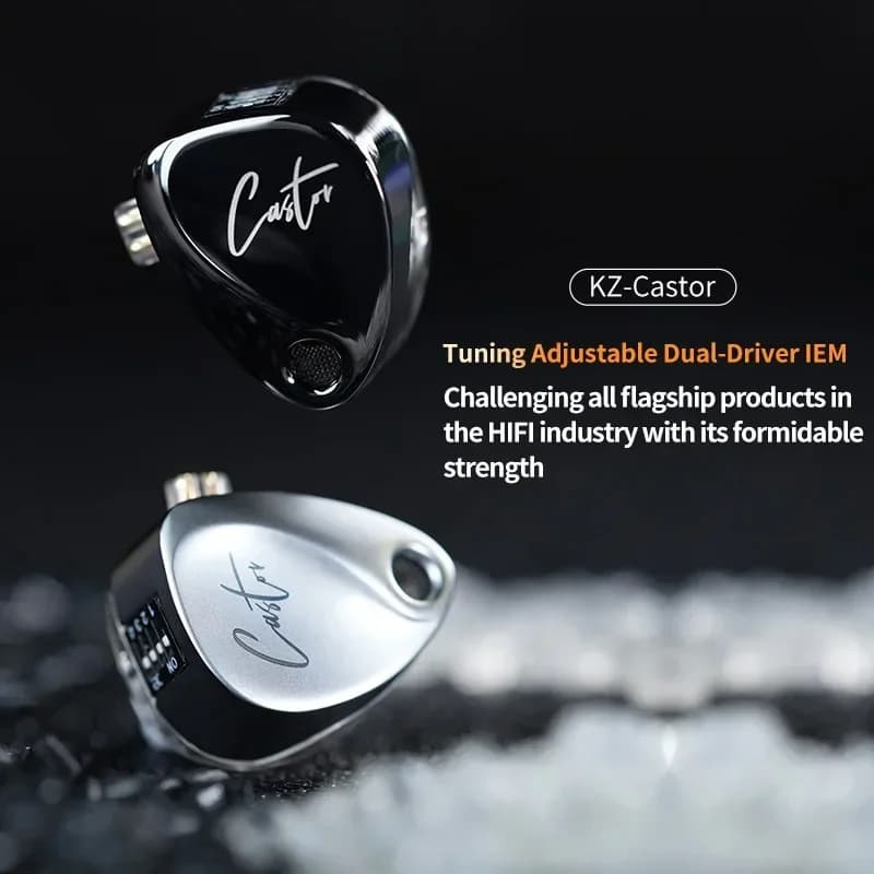 سماعة أذن جديدة من KZ Castor داخل الأذن، سماعة أذن HiFi، سماعة أذن ديناميكية عالية الجودة، سماعة أذن متوازنة قابلة للضبط، سماعة رأس مراقبة، سماعات أذن إلغاء الضوضاء
