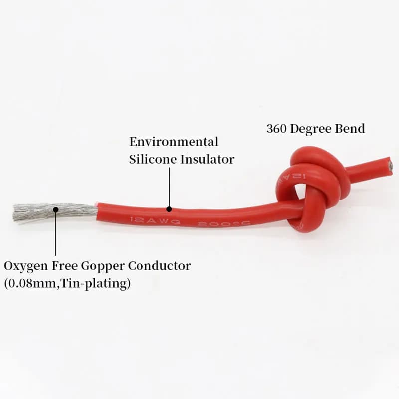 1M/5M Heat-resistant Cable 30 28 26 24 22 20 18 16 15 14 12 10 8AWG Ultra Soft Silicone Wire High Temperature Flexible Copper - 3