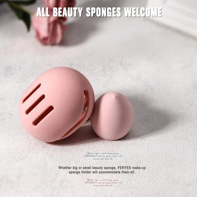 1Pcs Makeup Sponge Holder Eco-Friendly Silicone Multi-hole  Storage Case Travel Protable Cosmetic Puff Holder Box - 4