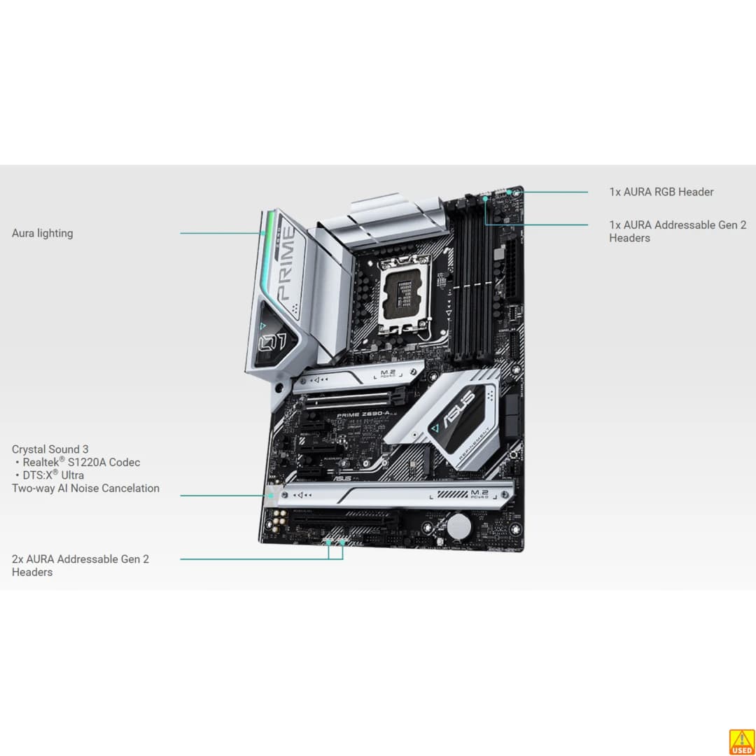 ASUS PRIME Z690-A Motherboard Socket LGA1700 CPU DDR5 6000(O.C) Memory Chipset Z690 ATX Mainboard - 4
