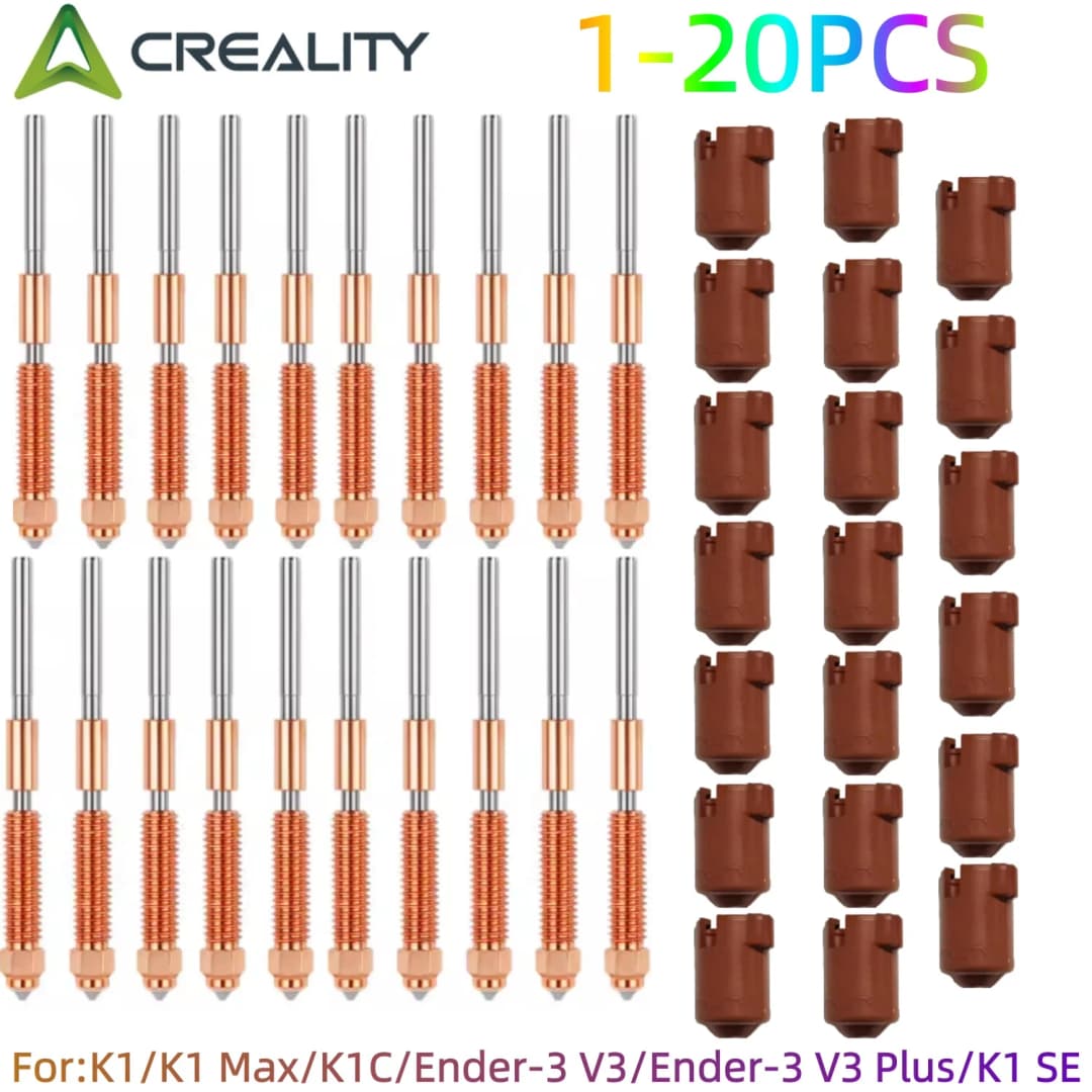 فوهة Creality K1 SE بأحجام 0.2/0.4/0.6/0.8/1.0 مم، فوهة استبدال سريع K1CUnicorn لطابعات K1 SE/K1/K1 Max/Ender 3 V3/3 V3 Plus ثلاثية الأبعاد
