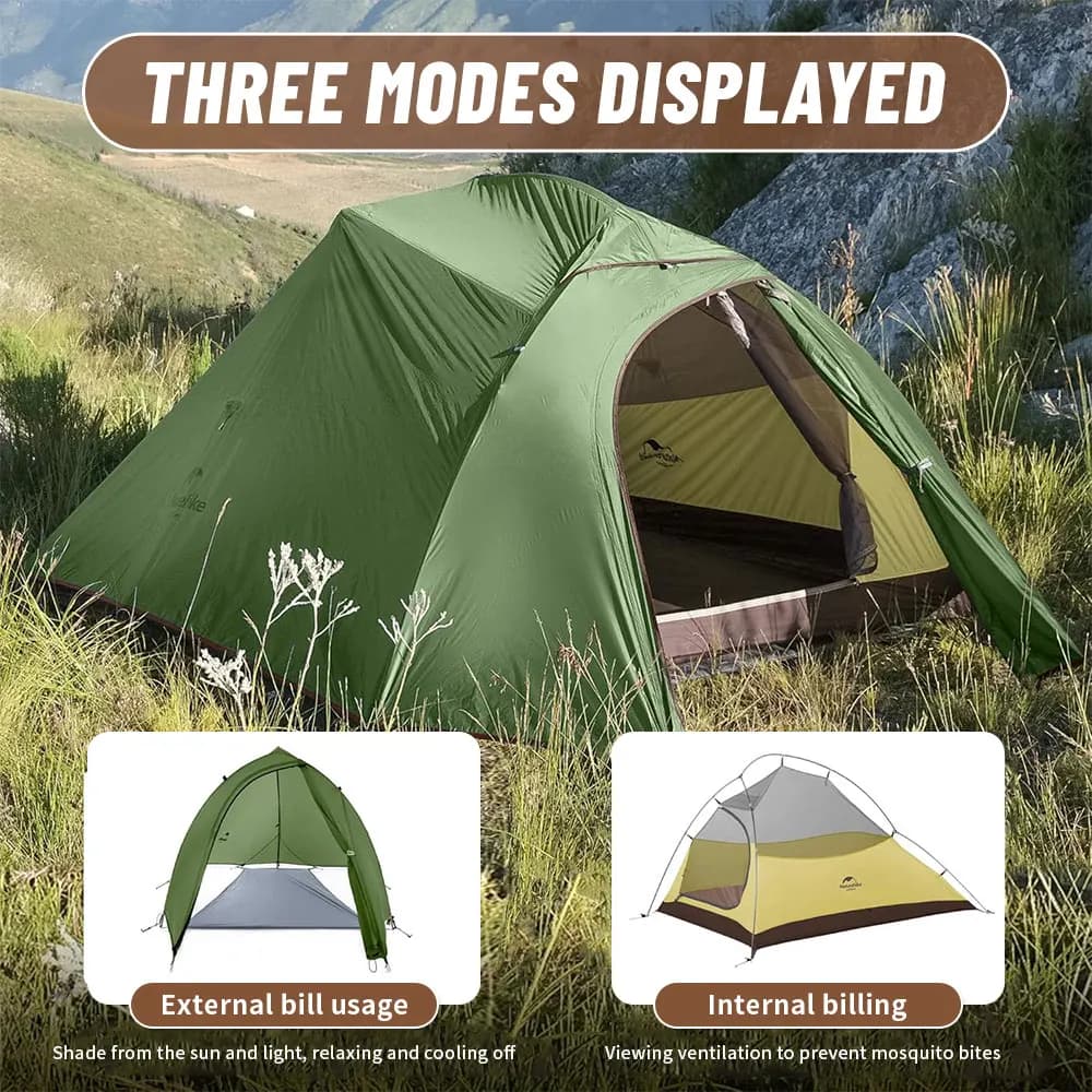Naturehike Cloud Up 1 2 3 Person Camping Tent Ultralight Waterproof Trekking Tents Hiking Backpacking Shelter Tent Travel Tent - 2