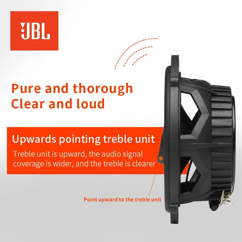 سماعة JBL للسيارة مقاس 6.5 بوصة من طراز CLUB 625SQ، سماعة محورية للترددات العالية، سماعة ستيريو محيطية كاملة النطاق - 5