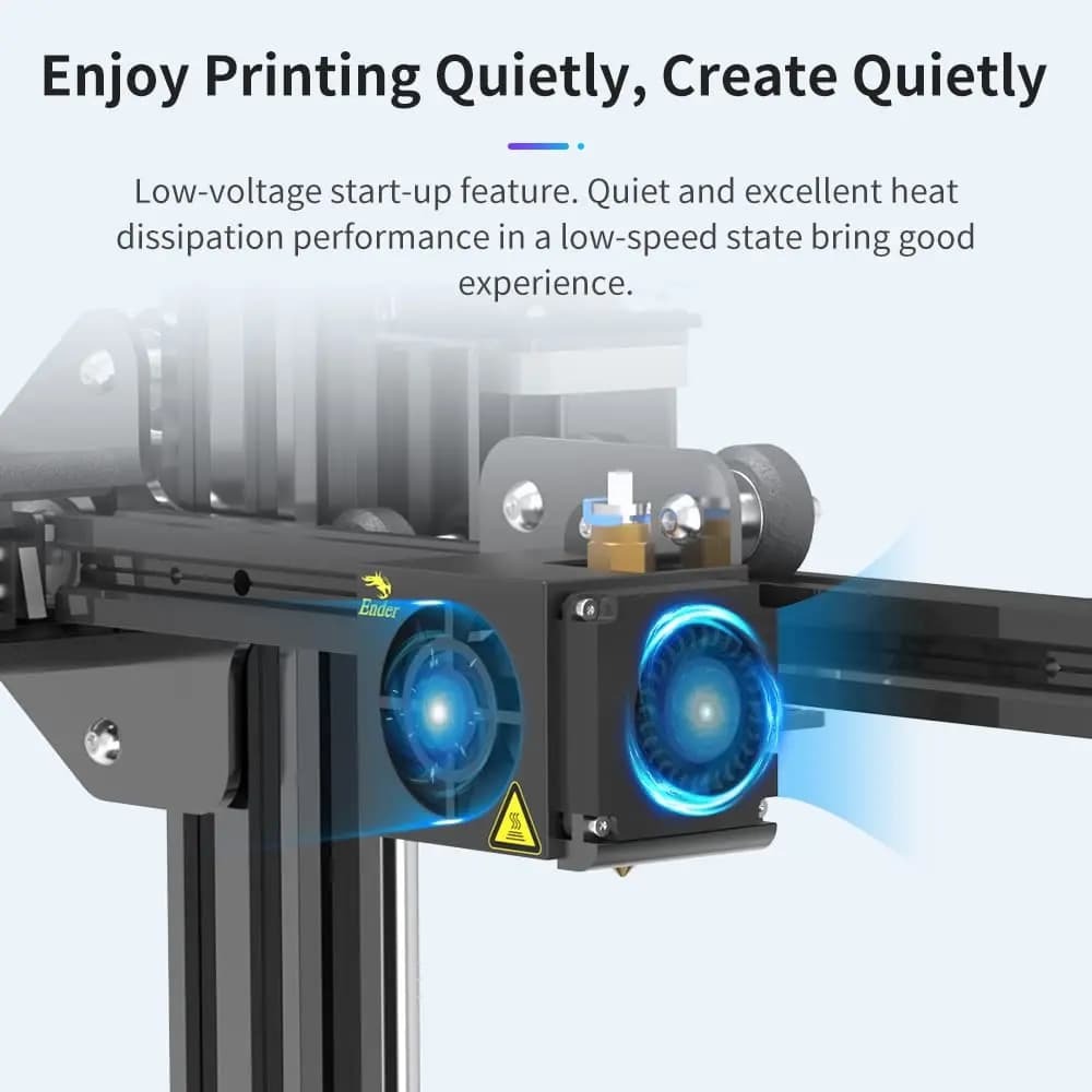 مجموعة مروحة أصلية Creality Ender3 V3 SE، 24 فولت، مروحة محورية 2510، مروحة تبريد أجزاء 4010 لطابعات Ender-3 V3 SE/Ender-3 V3 KE ثلاثية الأبعاد - 2