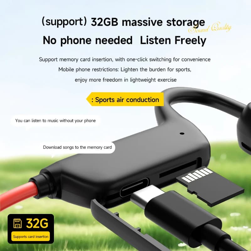 سماعات توصيل عظمي IPX8، بلوتوث 5.4، مقاومة للماء، سماعات رأس رياضية لاسلكية مع ميكروفون للسباحة والجري واللياقة البدنية في الصالة الرياضية 2026 - 4