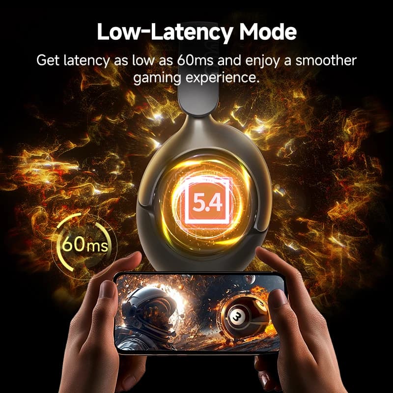 سماعات رأس لاسلكية QCY H3 PRO مع تقنية إلغاء الضوضاء التكيفي ANC فوق الأذن 50dB مع صوت عالي الدقة LDAC وبلوتوث 5.4 واتصال مزدوج - 6