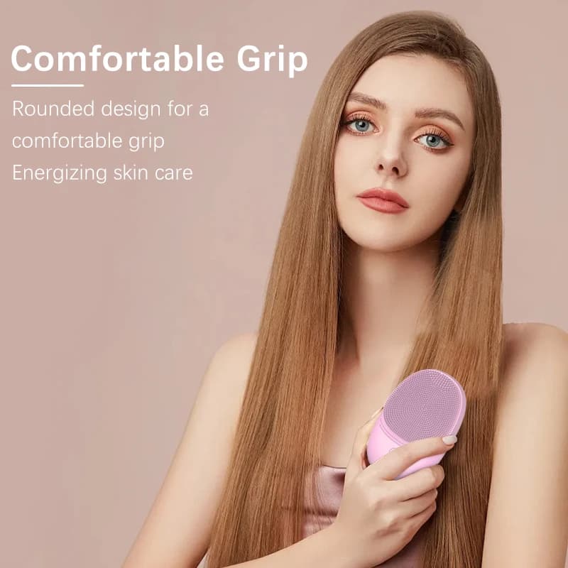 Soft silicone electric facial cleanser, cleansing brush, sonic vibration cleansing brush, deep cleaning - 2