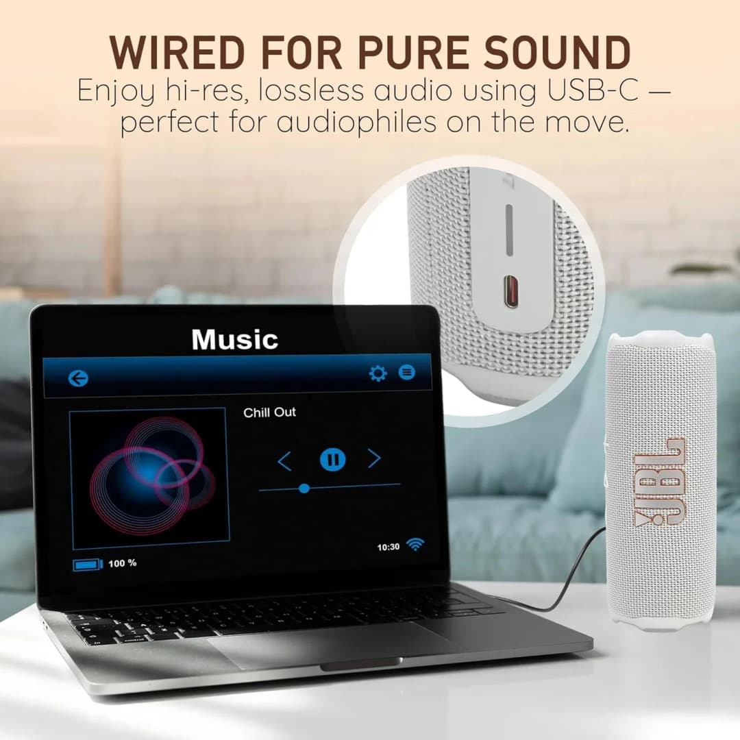 سماعة JBL Flip 7 محمولة مقاومة للسقوط، صوت JBL Pro جريء، بلوتوث، مقاومة للماء IPX7، ستيريو خارجي JBL Flip7 - 5