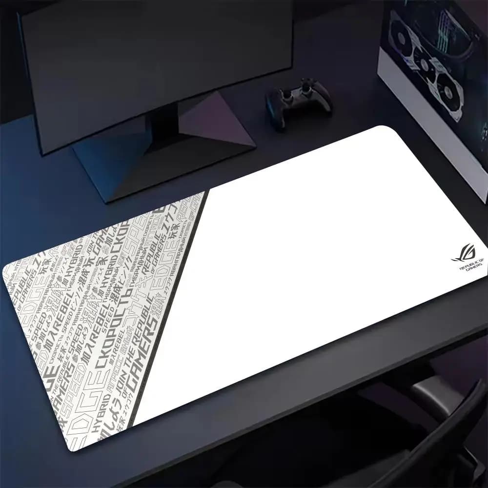 حصيرة ماوس Asus Rog كبيرة لشخصيات الأنمي، حصيرة مكتبية XXL من المطاط للألعاب، مناسبة للكمبيوتر الشخصي الصغير والأجهزة اللوحية، إكسسوارات مكتبية للاعبين