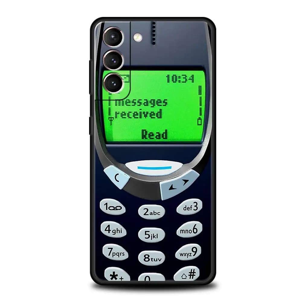 غطاء هاتف على شكل كاميرا شريط قديمة Gameboy لهواتف Samsung Galaxy Plus S24 S23 S22 S21 S20 Ultra FE 5G Plus S9 S10 S10E، لون أسود - 5