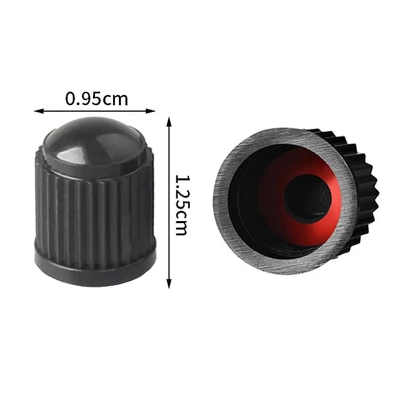Car Tire Valve Stem Caps Plastic Tyre Valve Dust Caps Universal Wheel Stem Covers for Auto Bicycle Bike Motorcycle Car Accessory - 6