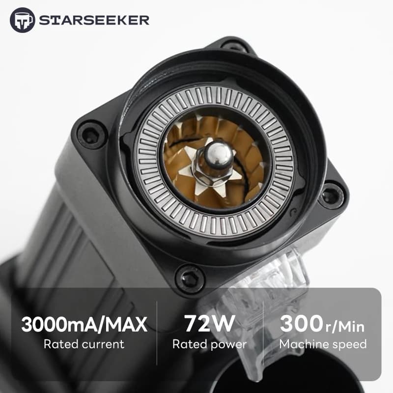 STARSEEKER E55Pro Electric Coffee Grinder 55MM Espresso Cone burr Stepless Fineness Adjustment Cold Brew Bean Grinder Black - 3