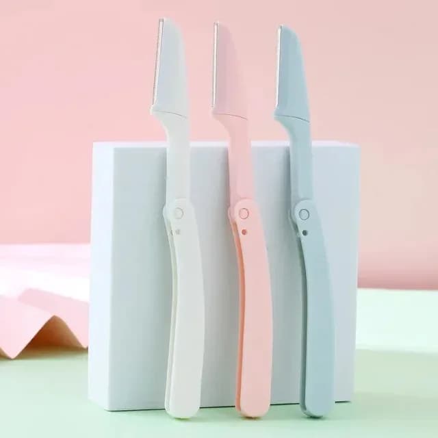 3 Pcs Eyebrow Trimmer for Ladies Face Eyebrow Shaper Shaver facial epilators for women Pocketknife Eyebrow profiler Hair Remover - 6