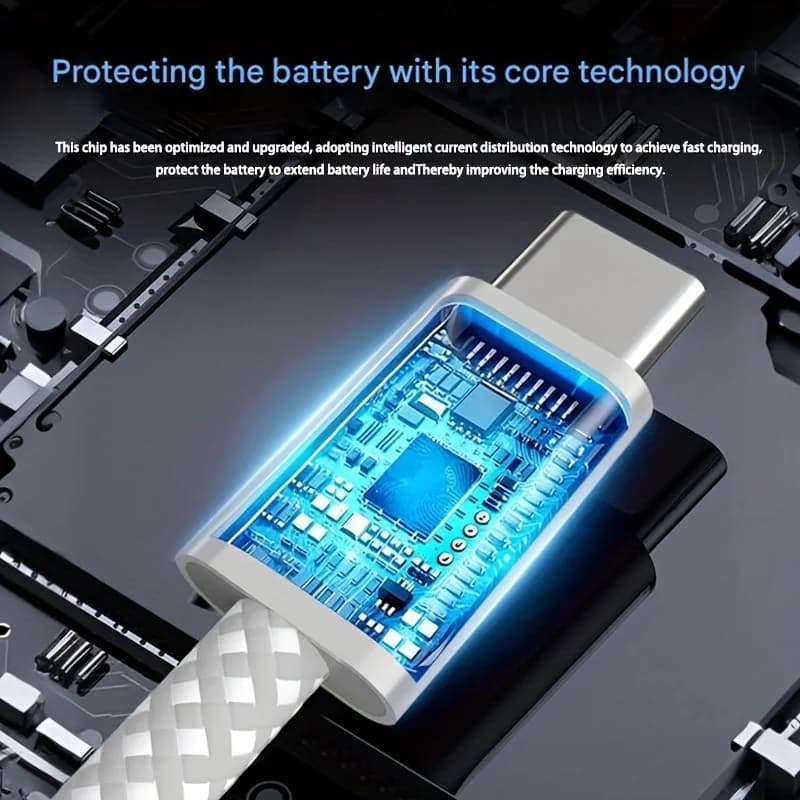 ASUS 60W USB to Type C Fast Charging Cable for Iphone 17 Pro Max 16 Plus 15 Samsung Xiaomi Carplay Charge Data Line - 3