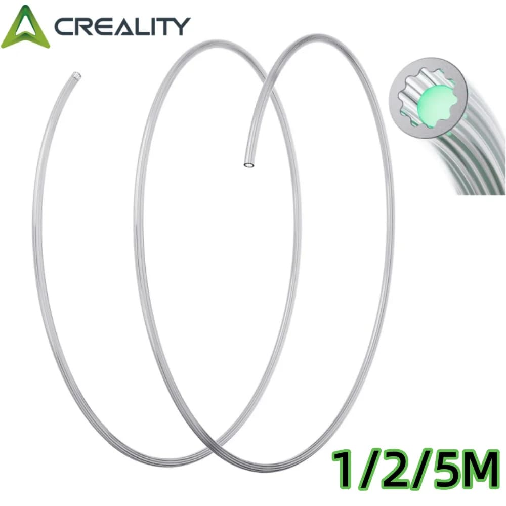 أنبوب تفلون PTFE على شكل نجمة من Creality بطول 1 متر/2 متر/5 متر، تصميم قناة داخلية منخفضة المقاومة بألوان متعددة