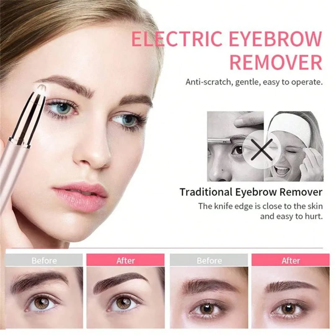 مزيل شعر الوجه للنساء قلم تشكيل الحواجب الكهربائي مزيل شعر الحواجب التلقائي - 3