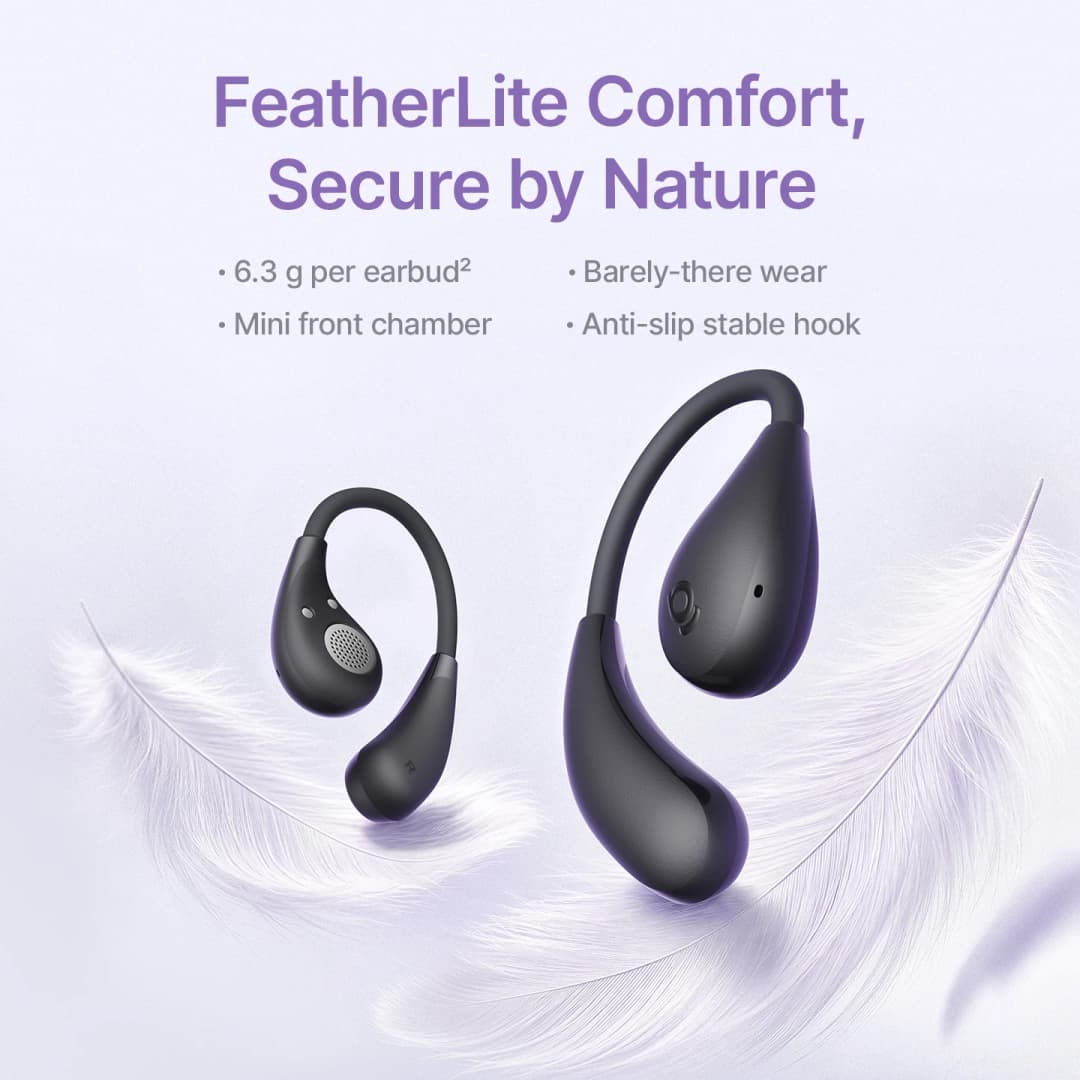 سماعات أذن رياضية لاسلكية Baseus Bowie MF1/Eli 15i بتقنية Bluetooth 5.4 وخطافات أذن وبطارية تدوم 60 ساعة - 2