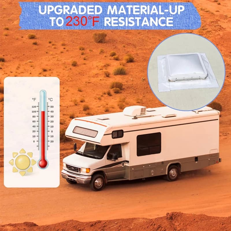 16.4ft RV Sealant Tape White Waterproof UV&Weatherproof Sealant Roofing Tape For RV Repair Window Boat Sealing Camper Roof Leaks - 5